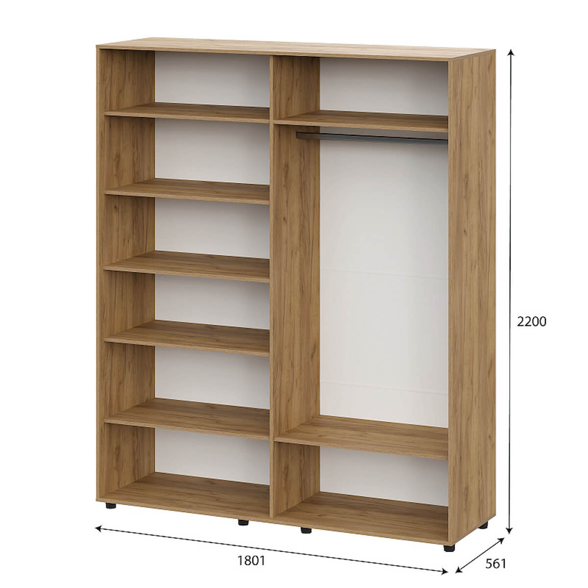 МС "Милан" Шкаф четырехстворчатый Дуб Золотой/Белый/Белый Матовый