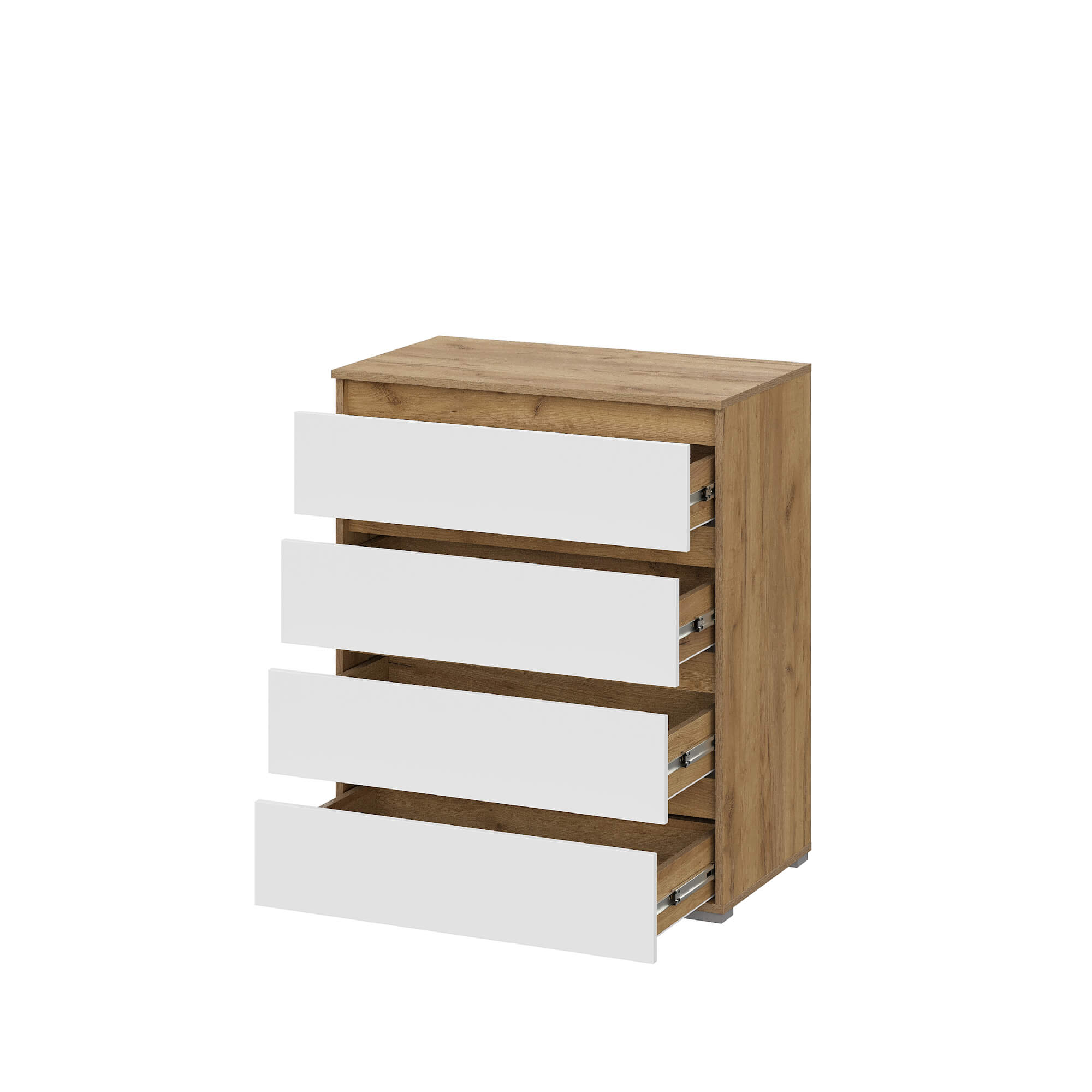 Люмо Комод КМ 02 дуб крафт золотой/белый