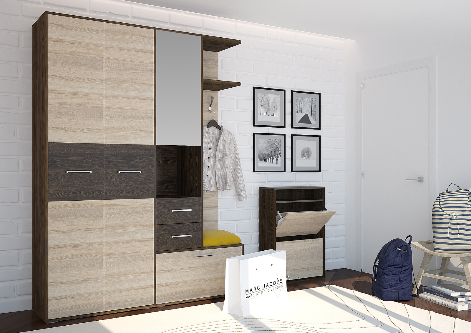 "Танго" - 2 Прихожая (Дуб кантербери - сонома)