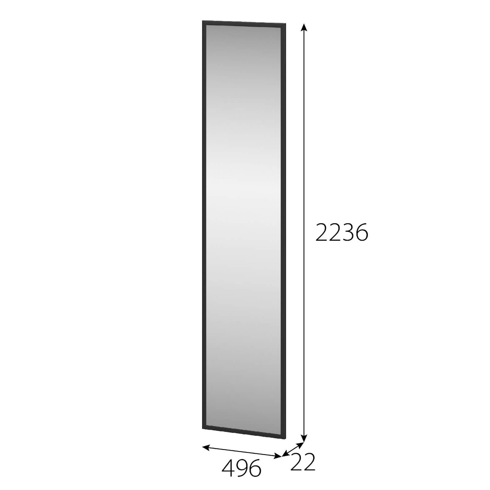 МС "Этна" Створка Зеркальная СЗ 2236х496 LD Черный