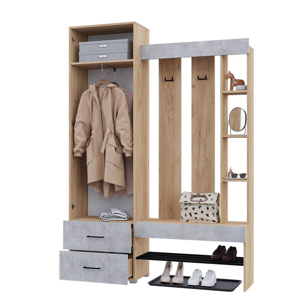 "Домино" Крафт золотой/Бетон