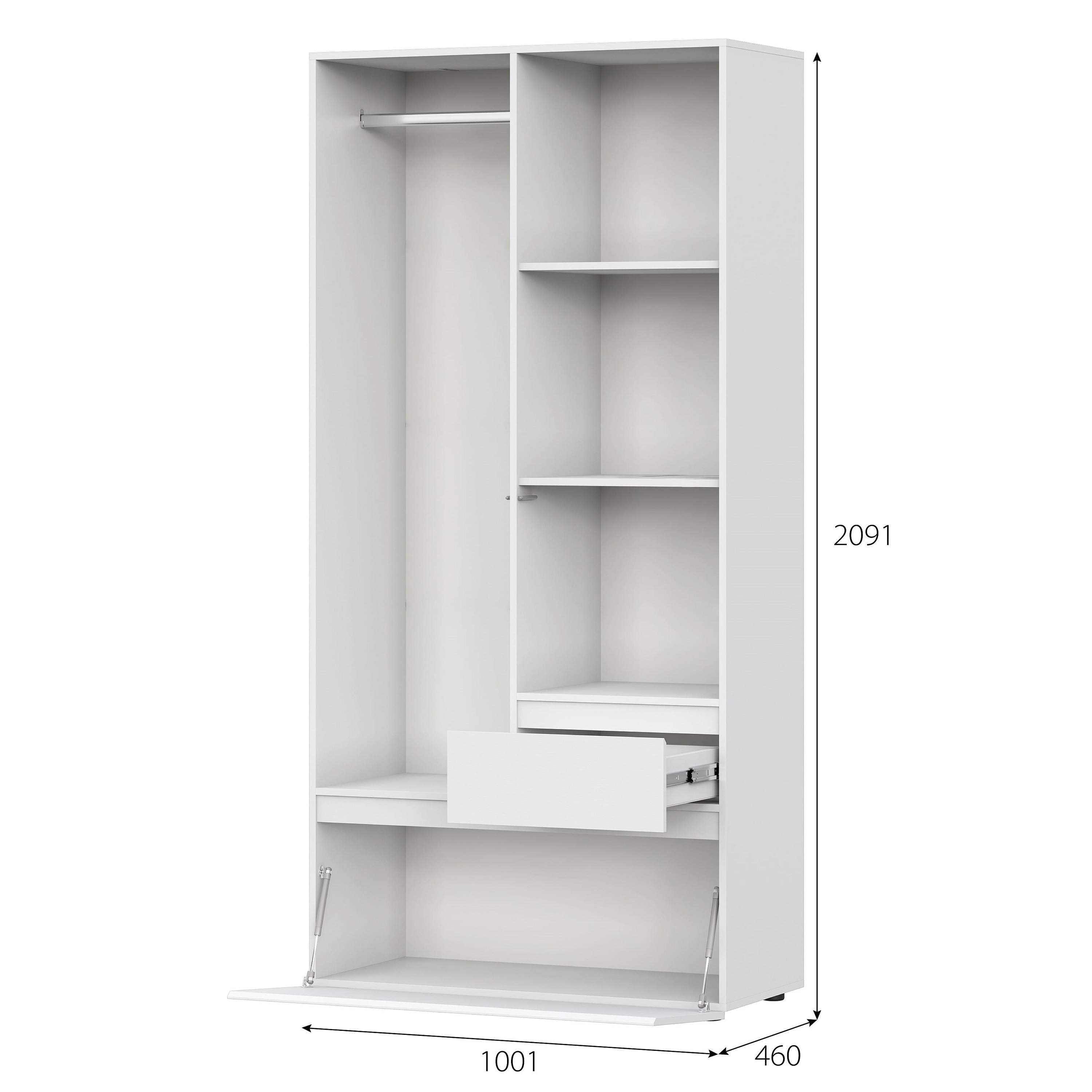 МС "Одри" Шкаф двухстворчатый (серия 2)