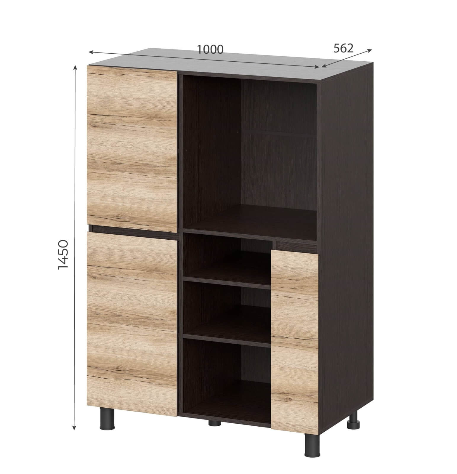 КГ "Берген" Тумба многофункциональная 1,0м 10ш1 серия 2