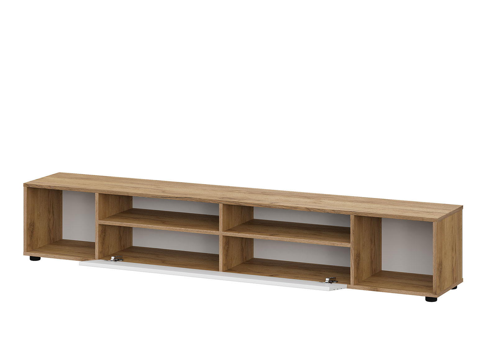 МС "Байкал" Тумба для телевидеоаппаратуры (SAFE) Дуб Золотой/Белый матовый МР